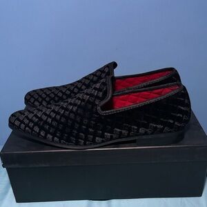 Elegant Black Velvet Men's Loafers